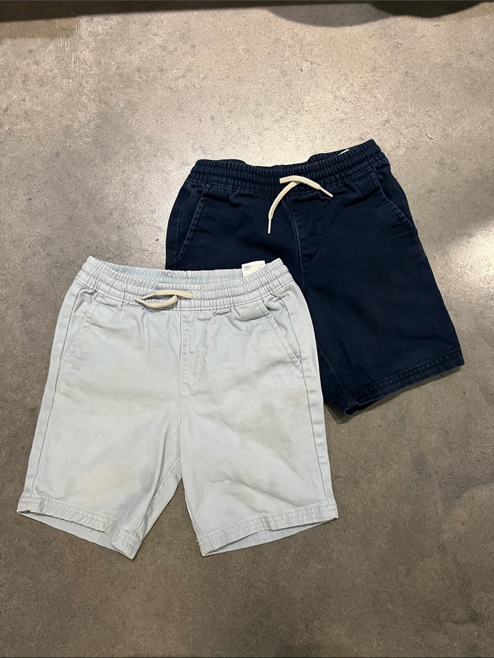 2 Pairs! Old Navy Boys Drawstring Shorts — Light Blue & Navy 5T